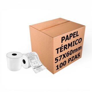 100 Rollos Térmicos 57x60 mm